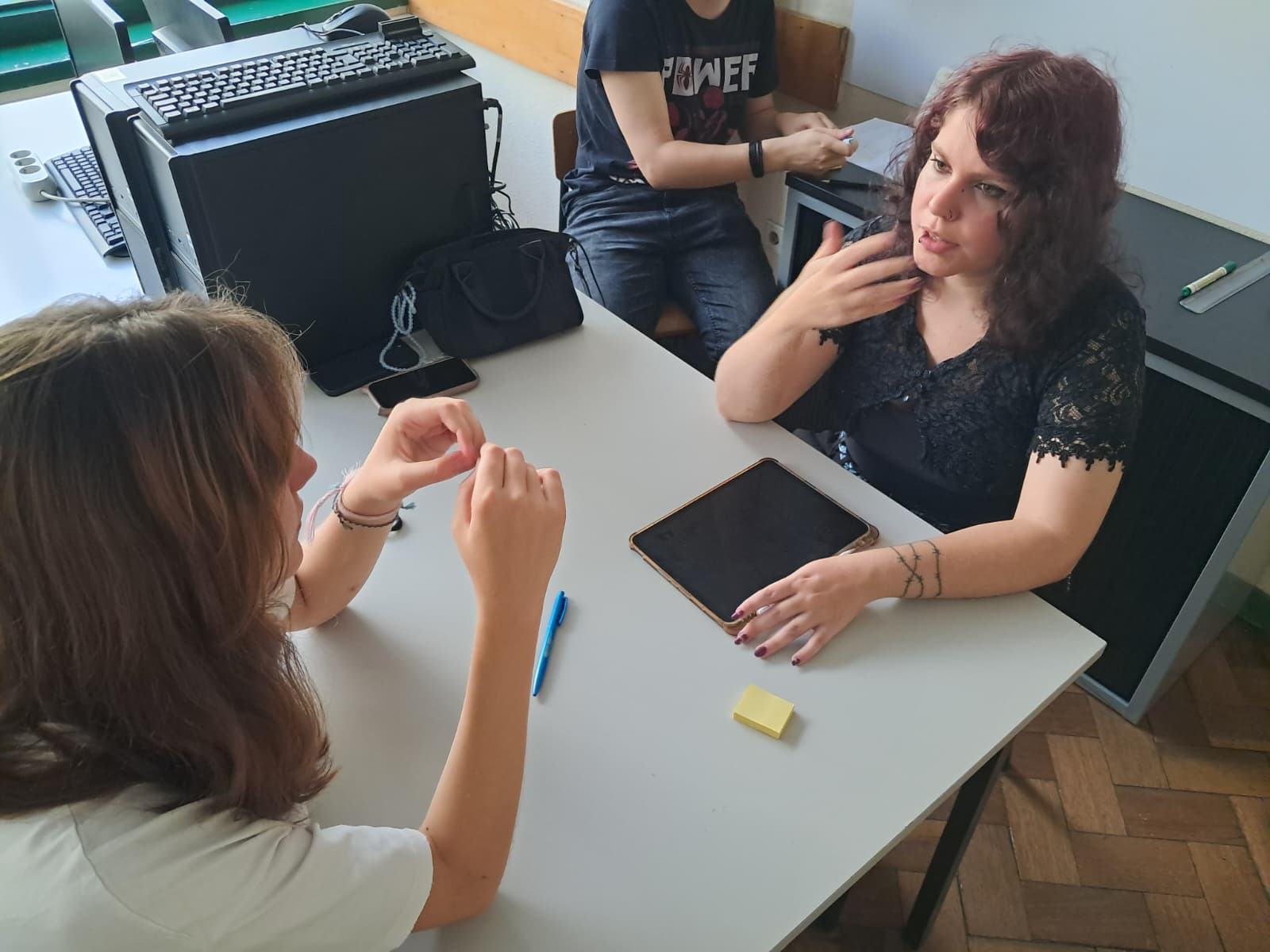 The co-designer shares her experience during directed storytelling.