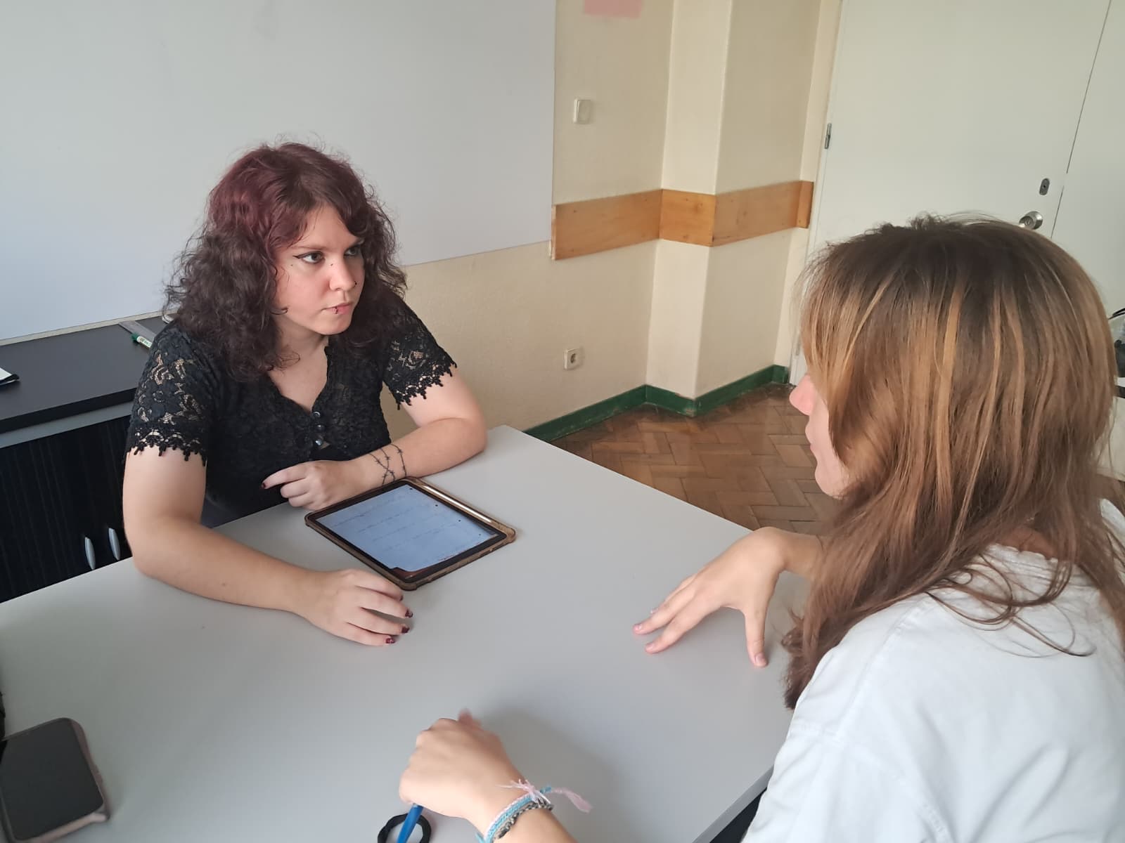 The co-designer shares her experience during directed storytelling.