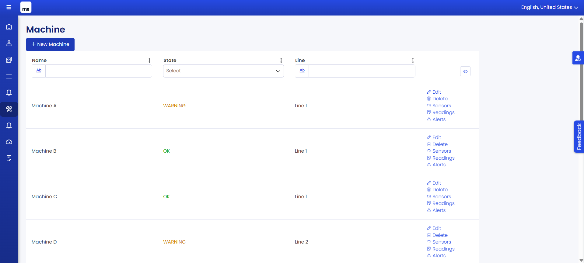 Signalis industrial monitoring platform screenshot, 9 of 13.